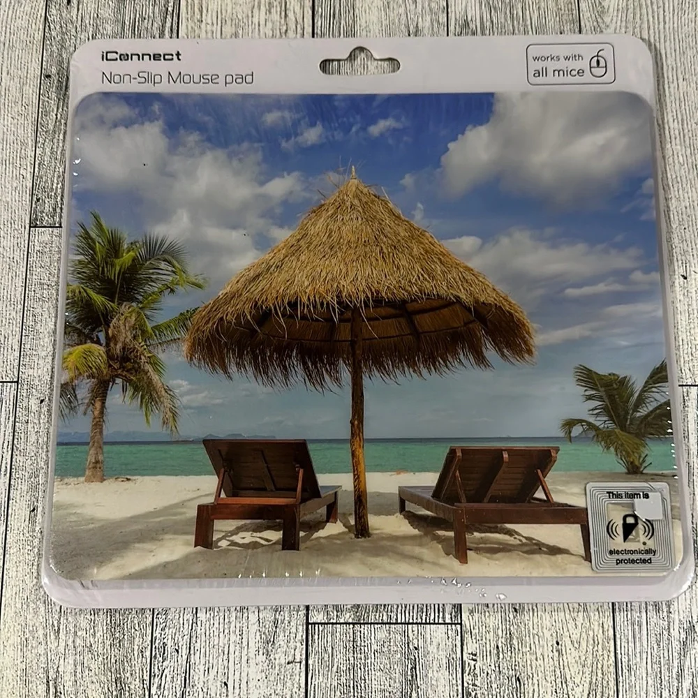 I connect non slip mouse pad beach scene new